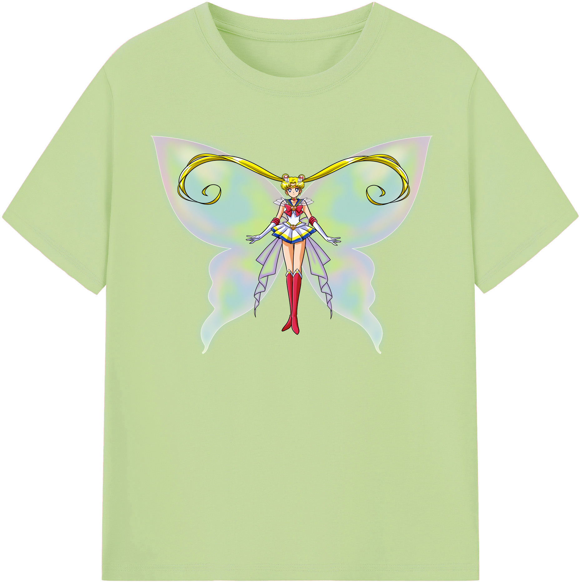 （画像用） 美少女戦士セーラームーン 月野 うさぎ つきの うさぎ Sailor Moon Tsukino Usagi 綿100％半袖Tシャツ（フロントプリント）